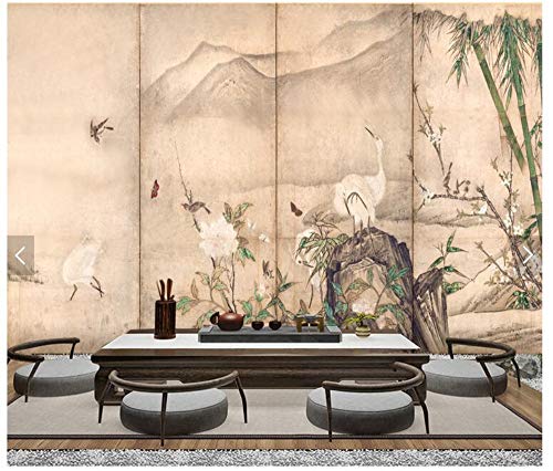 Fototapeten Wand Tapete Wohnzimmer Schlafzimmer-Japanische Ukiyo-E Blume Und Vogel Landschaft Restaurant Hot Pot Restaurant Sushi Restaurant Hintergrund Wand, 150Cmx105Cm (59.1X 41.3 In) von Mangeoo wallpaper