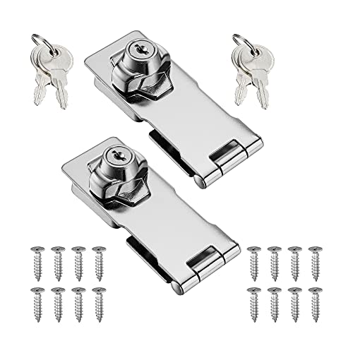 Lpraer 5 Zoll Überfalle abschließbar Sicherheitsüberfalle abschließbar Überfalle mit Schloss Hasp Lock für Tür Schränke Fenster(Silber) Lpraer 5 Zoll Überfalle abschließbar Sicherheitsüberfalle abschließbar Überfalle mit Schloss Hasp Lock für Tür Schränke Fenster(Silber) von Lpraer