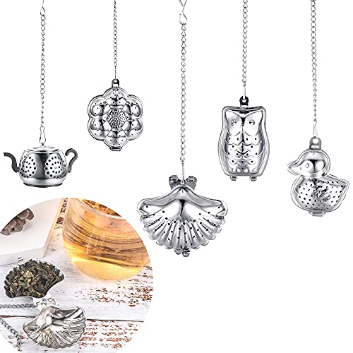 Lpraer 5 Stück Teesieb für lösen Tee, Teeei Teefilter Teainfuser Teesieb aus Edelstahl, mit Verlängertem Kettenhaken, Teesieb für Teekanne Tee-Tassen und Meisten Tee-Schalen Lpraer 5 Stück Teesieb für lösen Tee, Teeei Teefilter Teainfuser Teesieb aus Edelstahl, mit Verlängertem Kettenhaken, Teesieb für Teekanne Tee-Tassen und Meisten Tee-Schalen von Lpraer