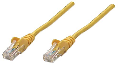 Intellinet 319805 Netzwerkkabel Cat5e U/UTP CCA Cat5e kompatibel RJ45-Stecker auf RJ45-Stecker, 3m gelb von Manhattan