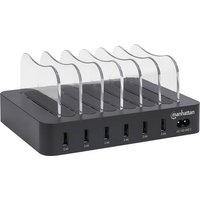 Manhattan 102254 USB-Ladestation 50W Steckdose Ausgangsstrom (max.) 2.4A Anzahl Ausgänge: 6 x USB 3 von Manhattan