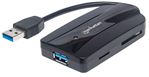 Manhattan 163590 USB 3.0 Hub und Card Reader/Writer 3 USB-Ports schwarz Manhattan 163590 USB 3.0 Hub und Card Reader/Writer 3 USB-Ports schwarz von Manhattan