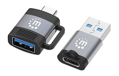 Manhattan 2-teiliges Set: USB-C auf USB-A-Adapter & USB-A auf USB-C-Adapter von Manhattan