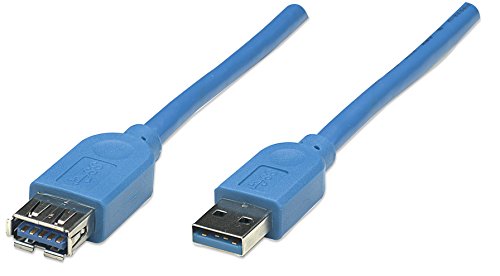 Manhattan 322379 SuperSpeed USB 3.0 Verlängerungskabel (A-Stecker / A-Buchse) 2 m blau von Manhattan