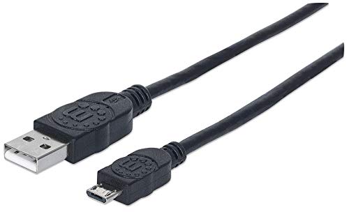 Manhattan 325691 Hi-Speed USB 2.0 Anschlusskabel (A-Stecker / Micro-B-Stecker) 5 m schwarz von Manhattan