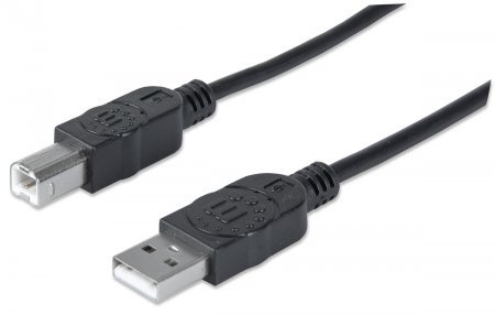 Manhattan 333368 Hi-Speed-USB-Gerätekabel, A-Stecker auf B-Stecker, 1,8 m, Schwarz von Manhattan