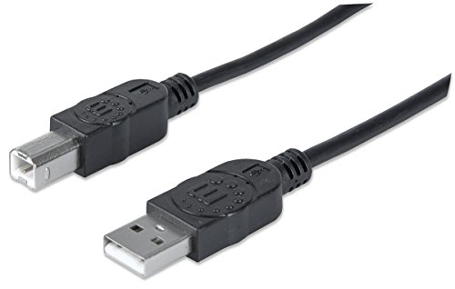 Manhattan 333382 Hi-Speed USB 2.0 Anschlusskabel (Typ A-Stecker auf Typ B-Stecker) 3 m schwarz von Manhattan