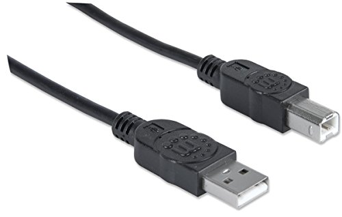 Manhattan 337779 Hi-Speed USB 2.0 Anschlusskabel (Typ A-Stecker auf Typ B-Stecker) 5 m schwarz von Manhattan