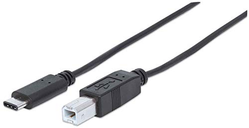 Manhattan 353304 USB 2.0 auf USB Typ C-Kabel Typ C-Stecker / Typ B-Stecker 1 m schwarz von Manhattan