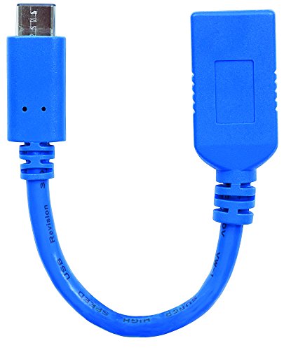 Manhattan 353540 USB-C 3.1 Kabel (G1) Typ C-Stecker auf Typ A-Buchse 15 cm blau von Manhattan