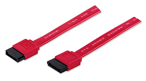 Manhattan 340700 SATA-Datenkabel, 7-polig Stecker auf Stecker, 50 cm rot Manhattan 340700 SATA-Datenkabel, 7-polig Stecker auf Stecker, 50 cm rot von Manhattan