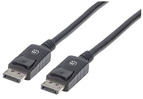 Manhattan DisplayPort Kabel ( DisplayPort Stecker auf DisplayPort Stecker ) geschirmt schwarz 3 m 307093 von Manhattan