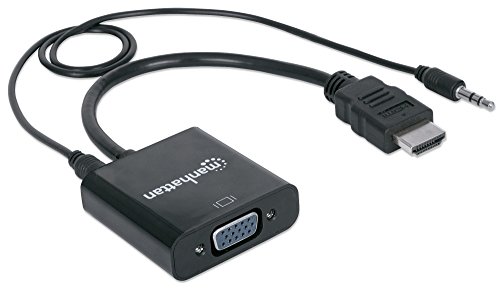 Manhattan HDMI-Stecker auf VGA-Buchse mit Audio schwarz 151559 von Manhattan