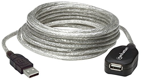 Manhattan Hi-Speed USB 2.0 Repeater Kabel (A-Stecker / A-Buchse) 5 m silber von Manhattan