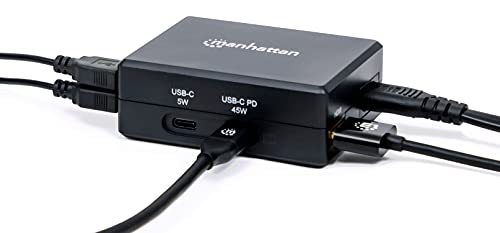 Manhattan-Products Smart Lade-Hub - Multiport mit 1 x USB-C Power Delivery, 1 x USB-C, 2 x USB 3.0, 1 x HDMI Ports, Plug&Play, Zubehör - Schwarz Manhattan-Products Smart Lade-Hub - Multiport mit 1 x USB-C Power Delivery, 1 x USB-C, 2 x USB 3.0, 1 x HDMI Ports, Plug&Play, Zubehör - Schwarz von Manhattan