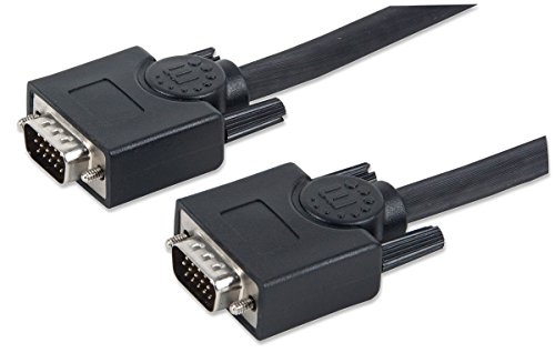 Manhattan SVGA Monitorkabel mit Ferritkernen HD15 Stecker auf HD15 Stecker 30 m schwarz 373715 von Manhattan