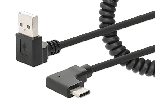 Manhattan Spiralkabel USB-A auf USB-C Ladekabel 1m schwarz Manhattan Spiralkabel USB-A auf USB-C Ladekabel 1m schwarz von Manhattan