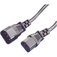 Manhattan Strom Verlängerungskabel [1x Kaltgeräte-Stecker C14 - 1x Kaltgeräte-Buchse C13] 1.80 m Sch von Manhattan
