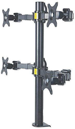 Manhattan Tischhalterung mit Monitorarm für vier Displays bis 30 Zoll zweifach schwenkbar 461122 schwarz Manhattan Tischhalterung mit Monitorarm für vier Displays bis 30 Zoll zweifach schwenkbar 461122 schwarz von Manhattan