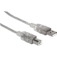 USB-Kabel usb 2.0 usb-a Stecker, usb-b Stecker 1.80 m Silber 333405 - Manhattan von Manhattan