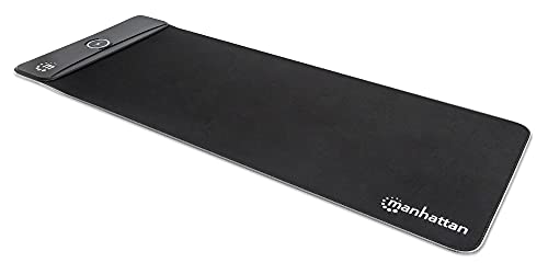 Manhattan XXL RGB LED Gaming Mauspad mit kabellosem Induktionsladegerät 10 W 425513 Schwarz von Manhattan