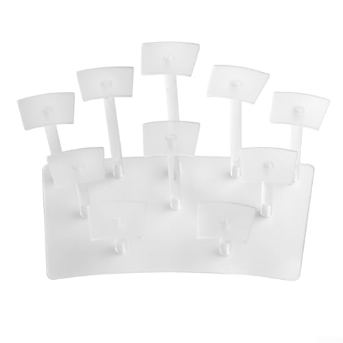 10-lagiger Acryl-Präsentationsständer mit Leiter-Design für Kuchen, Cupcakes, Parfüms und Sammlerstücke, mit mehreren Säulenhöhen (transparent) von Manillefu