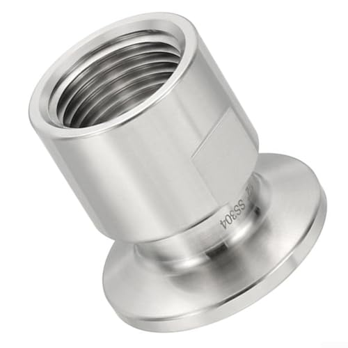 2,5 cm TC Tri-Klemmverbinder mit 12 NPT Innengewinde und 34 mm Hülse, 304 Edelstahl für hochreine Rohre in der Lebensmittel- und Getränkeindustrie 2,5 cm TC Tri-Klemmverbinder mit 12 NPT Innengewinde und 34 mm Hülse, 304 Edelstahl für hochreine Rohre in der Lebensmittel- und Getränkeindustrie von Manillefu