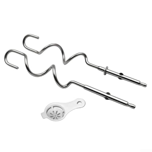 2 x Handmixer-Aufsätze, Edelstahl-Mixer-Aufsatz, für Kenwood Handmixer-Teile, Backen und Teigmischen (E*2) von Manillefu