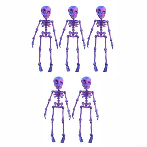 5 Skelett-Kühlschrankmagnete, mit flexiblen Gelenken für beweglich, entworfen für Kühlschrank, Spind oder Büro, 7 Farben (Knochen) von Manillefu
