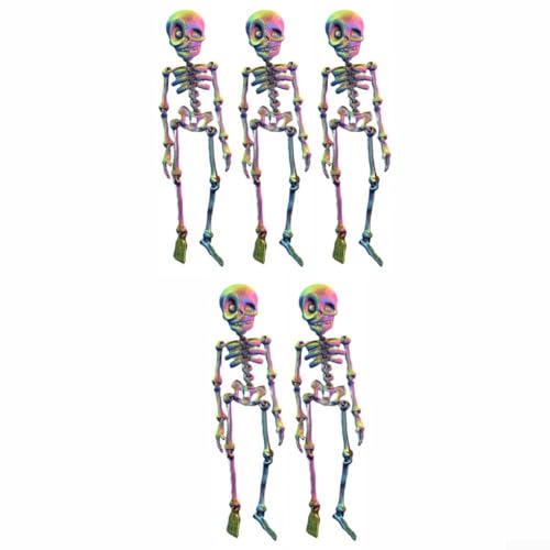 5 Skelett-Kühlschrankmagnete, mit flexiblen Gelenken für beweglich, entworfen für Kühlschrank, Spind oder Büro, 7 Farben (bunt) von Manillefu