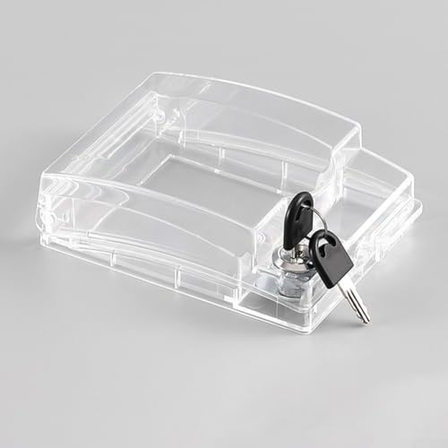 86 Typ abschließbare Außensteckdose Schutzabdeckung Selbstklebende wasserdichte Wandschalter-Steckdosenabdeckungen für Zuhause Büros (transparent) von Manillefu