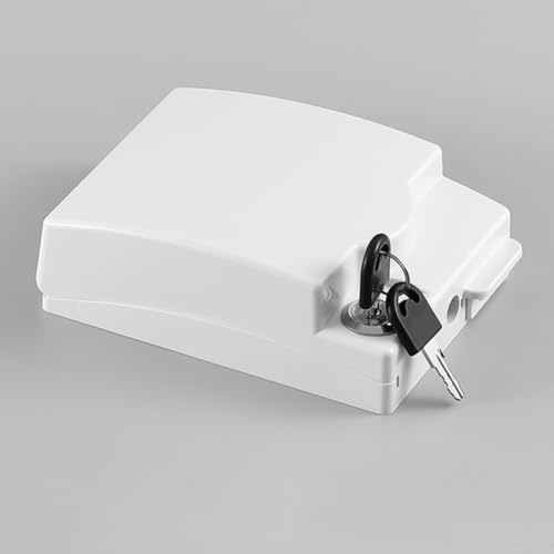 86 Typ abschließbare Außensteckdose Schutzabdeckung Selbstklebende wasserdichte Wandschalter-Steckdosenabdeckungen für Zuhause Büros (weiß) von Manillefu