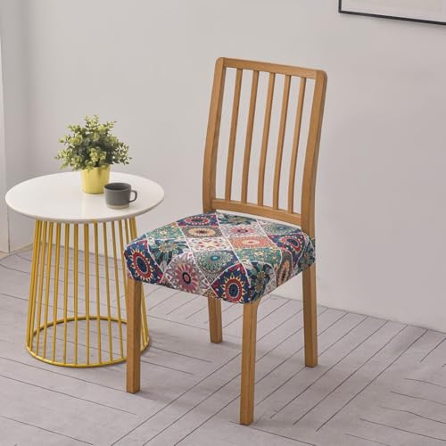 Abnehmbare und waschbare Stuhlhussen 2er Set, Stretch-Stoffschoner für Esszimmerstühle (B) von Manillefu