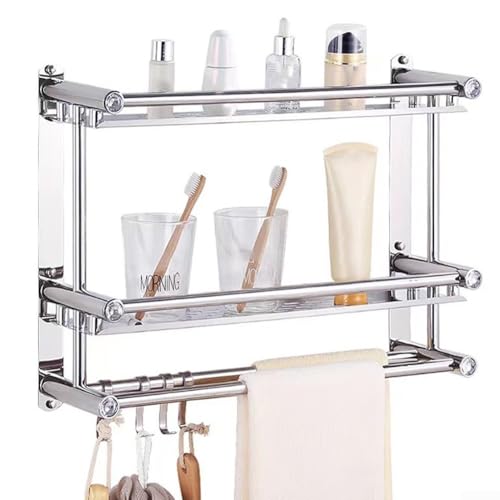 Aluminium-Handtuchhalter, faltbares Design für stanzfreie Installation im Badezimmer (#2) von Manillefu