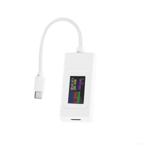 DC-Tester mit 430 V Spannungsbereich und 6 5 A Strommessung für Echtzeit-USB-Gerät, Ladeüberwachung, unterstützt QC PD und VOOC (066C-weiß) von Manillefu