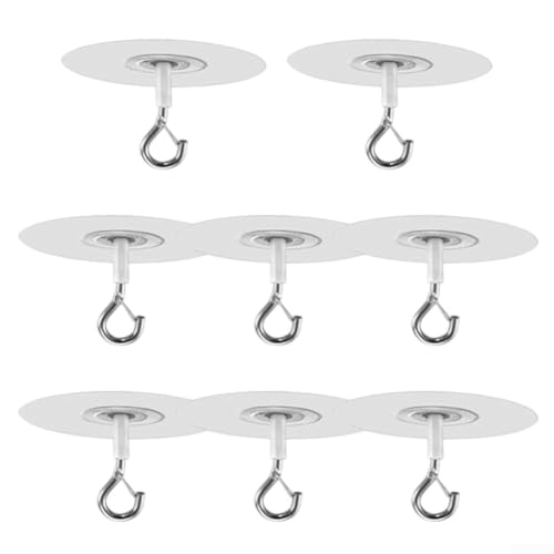 Deckenhaken für Pflanzen, strapazierfähig, Metall- und PP-Deckenhaken, 8 weiße Deckenhaken, Größe 6,5 x 6,5 x 4,5 cm, unterstützt bis zu 2 kg Deckenhaken für Pflanzen, strapazierfähig, Metall- und PP-Deckenhaken, 8 weiße Deckenhaken, Größe 6,5 x 6,5 x 4,5 cm, unterstützt bis zu 2 kg von Manillefu