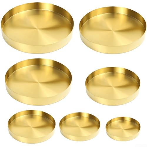 Dekoratives Edelstahl-Tablett für Schmuck, Snacks und mehr (14 cm) von Manillefu