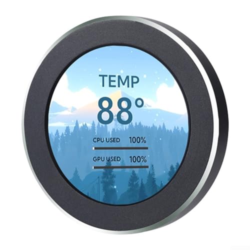 Echtzeit-CPU- und GPU-Überwachung mit kompaktem wassergekühltem 2 2,5 cm IPS-Display (schwarz) von Manillefu