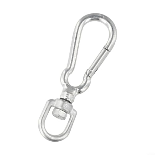 Edelstahl-Augenschrauben-Federhaken für Tauchen, Camping und Haustier-Leinen-Anwendungen (77 mm) von Manillefu