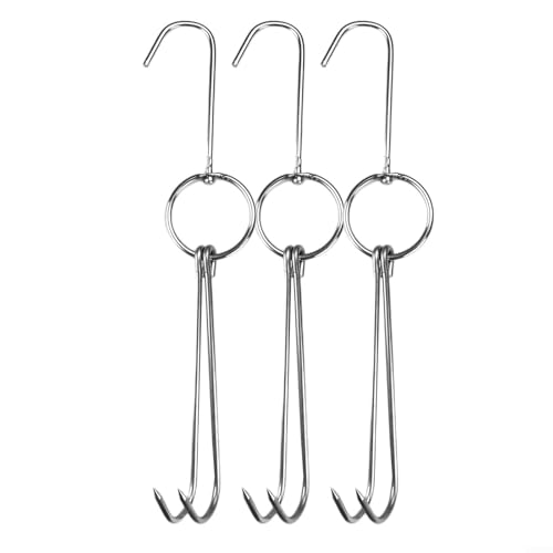 Edelstahl-Haken für Bratenten, praktisch zum Grillen und nach Gebrauch leicht zu reinigen (B) von Manillefu