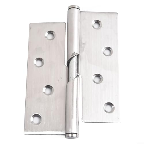 Edelstahl-Türscharniere mit Abhebfunktion für einfachen Zugang in Bad und WC (10,2 cm hoch rechts) von Manillefu