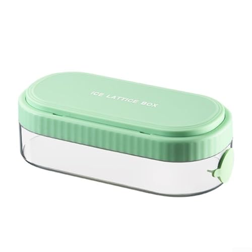Eiswürfelform aus Silikon mit luftdichtem Deckel, 18-Gitter-Design für einfaches Herauslösen und aromatisches Eis für Würfel (grün) von Manillefu