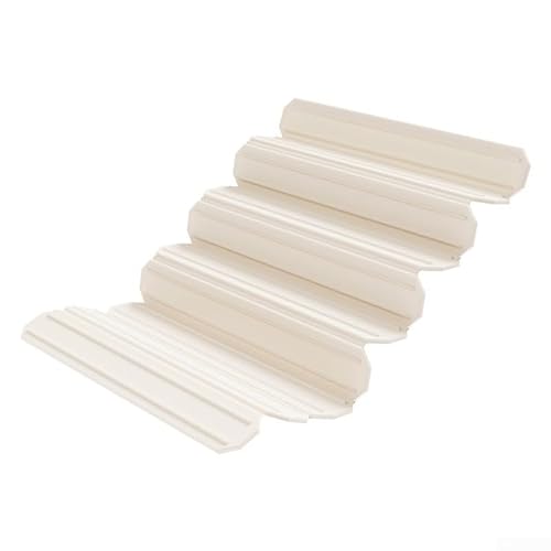 Faltbares Silikon-Abflusspad zum Trocknen von Küchengeschirr, rutschfeste Matte mit erhöhten Rillen, entworfen, um Theken trocken und sauber zu halten (Meter weiß) von Manillefu