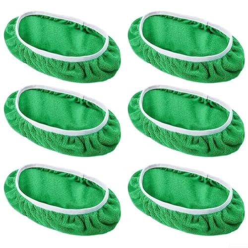 Flache Wischmopp-Ersatztücher für Swiffer Mopp, wiederverwendbare Reinigungspads, nasse und trockene Böden, Mikrofaser, Korallen-Fleece-Material, 3/6 Stück (6 Stück) von Manillefu