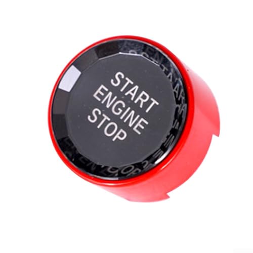 Für BMW-Motor-Start-Stopp-Tasten-Abdeckkappe, präzise Passform für verschiedene BMW-Modelle (FG Rot) von Manillefu