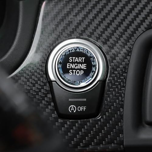 Für BMW-Motor-Start-Stopp-Tasten-Abdeckkappe, präzise Passform für verschiedene BMW-Modelle (FG Schwarz) von Manillefu