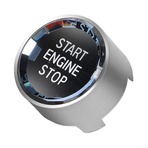 Für BMW Motor-Start-Stopp-Tasten-Abdeckkappe, präzise Passform für verschiedene BMW-Modelle (FG Silber) von Manillefu