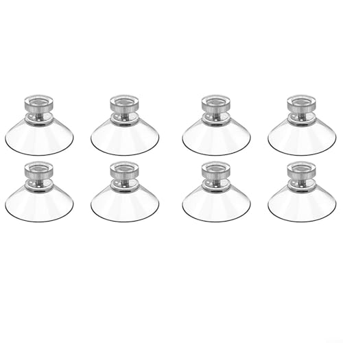 Gummisaugnäpfe mit transparenter Mutter und Schraube für Fenster oder Wand, 40 mm, 8 Stück von Manillefu