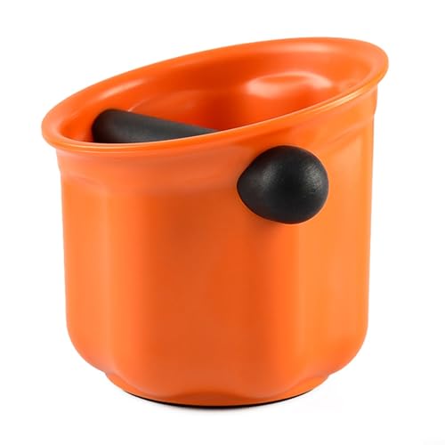 Kaffeesatz-Entsorgungs-Klopfbox mit ergonomischem Design und abnehmbarer Stange für einfache Verwendung und Reinigung (Orange) von Manillefu