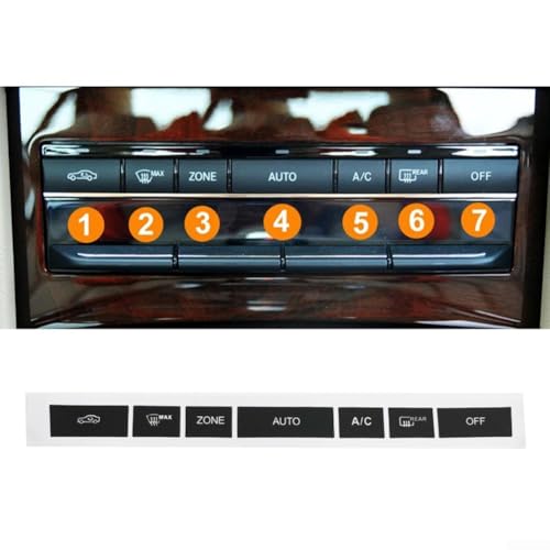 Klimaregulierungsschalter Reparaturknopf Klimaanlage Klimakontrollknopf Chrom Zierleiste für Mercedes W207 W212 E250 E350 10-16 A/C (7 Schlüssel) von Manillefu